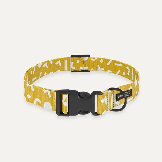 Collier Juno en plastique recyclé Cafide Jaune