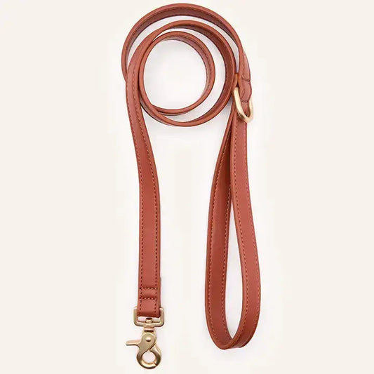 Laisse Jala en cuir Végan Cafide Rouge