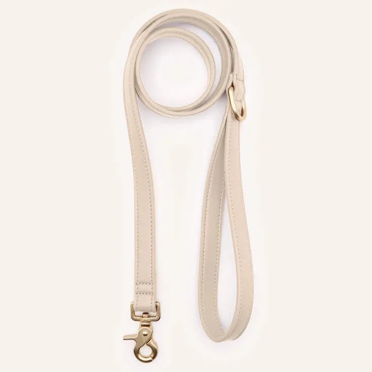 Laisse Jala en cuir Végan Cafide Beige
