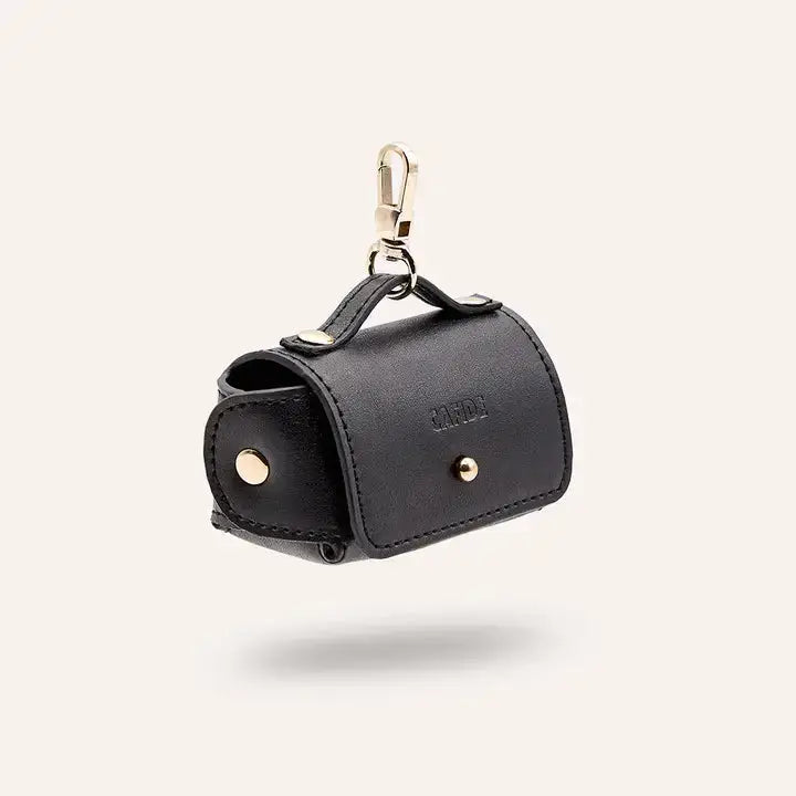 Pochette sacs à déjections Jala en cuir Végan Cafide Noir
