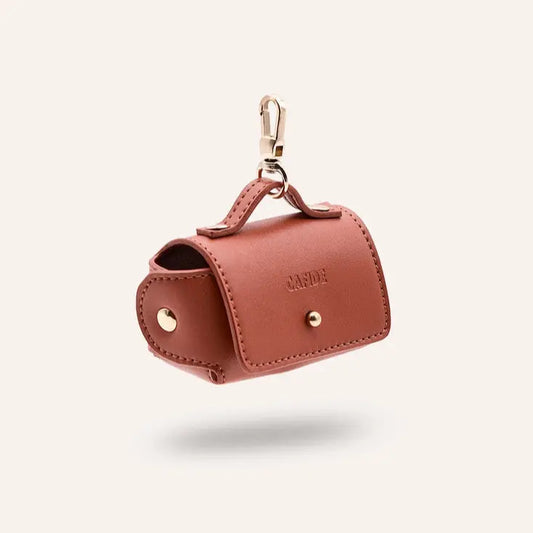 Pochette sacs à déjections Jala en cuir Végan Cafide Rouge