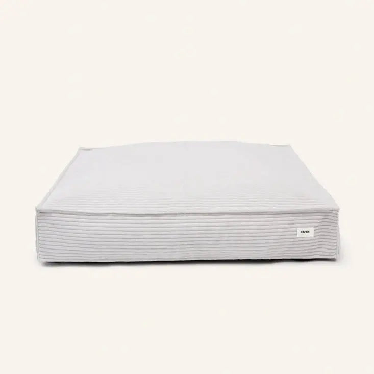 Tapis en velours Côtelé Cafide blanc