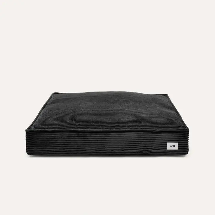 Tapis en velours Côtelé Cafide noir