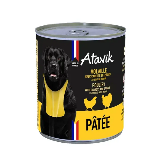 Pâtée Volaille Carotte et Epinard Atavik