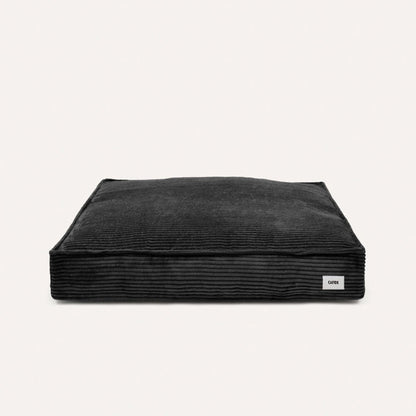 Tapis en velours Côtelé Cafide noir